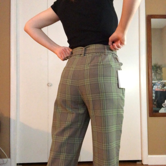 🎉💚NWT Wilfred Front Tie Check Pants💚🎉 - Picture 6 of 6